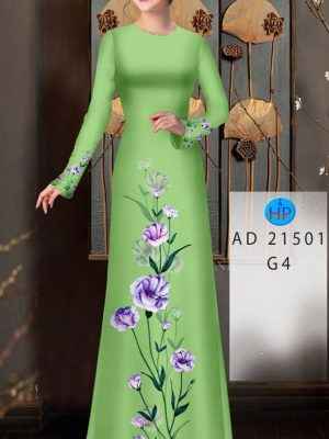 Vải Áo Dài Hoa In 3D AD 21501 26